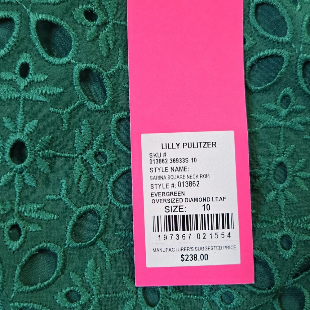 Lilly Pulitzer Sarina Square Neck Romper NEW size 10 - Picture 9 of 12